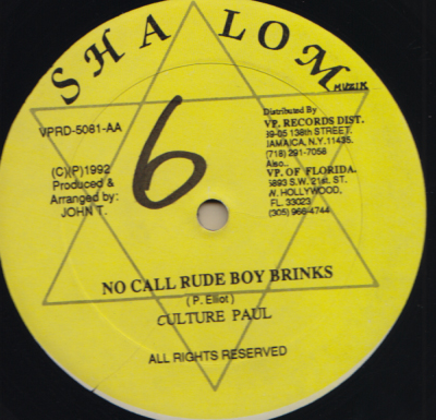 Culture Paul – No Call Rude Boy Brinks