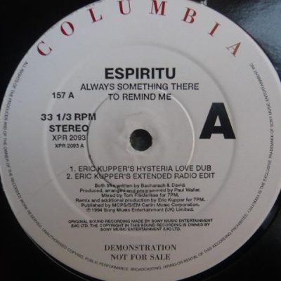 Espiritu ‎– Always Something There To Remind Me